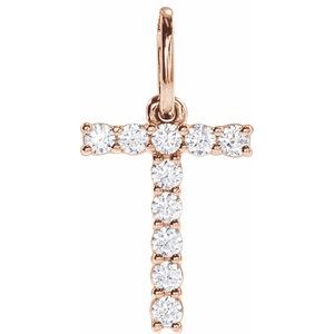 Lab-Grown Diamond Initial Pendant/Necklace