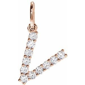 Lab-Grown Diamond Initial Pendant/Necklace