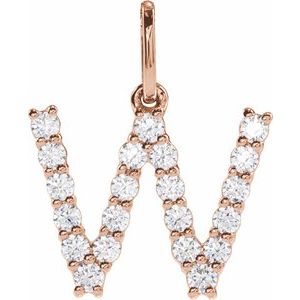 Lab-Grown Diamond Initial Pendant/Necklace