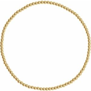 14K Yellow Gold-Filled Elastic Bead 6 1/2" Bracelet