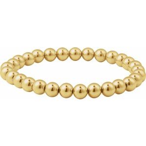 14K Yellow Gold-Filled Elastic Bead 6 1/2" Bracelet