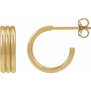 14K Yellow Gold-Filled Hoop Earrings