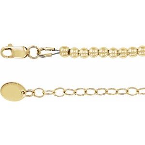 14K Yellow Gold-Filled Hollow Bead 16" Necklace