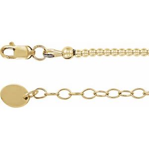 14K Yellow Gold-Filled Hollow Bead 16" Necklace