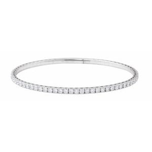 14k Lab Created Diamond Flexible full Bangle 7" Bracelet