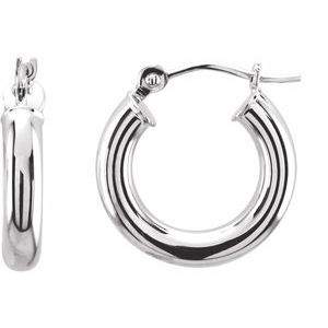 14K Hoop Earrings 3mm wide