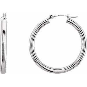 14K Hoop Earrings 3mm wide