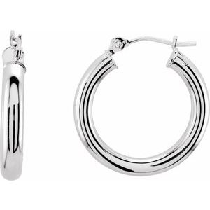 14K Hoop Earrings 3mm wide