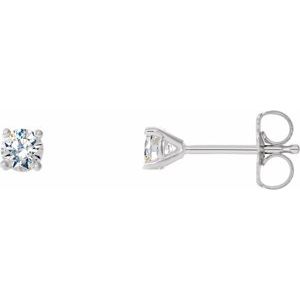 14K Gold Four Prong Lab-Grown Diamond Stud Earrings