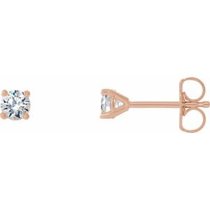 14K Gold Four Prong Lab-Grown Diamond Stud Earrings