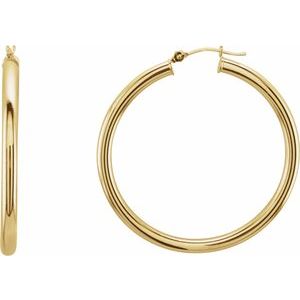 14K Hoop Earrings 3mm wide
