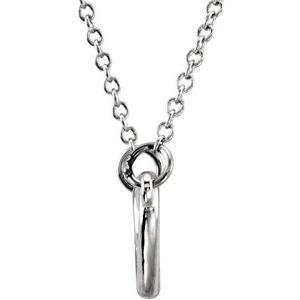 Tiny Posh® Double Heart 16-18" Necklace