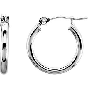 14K Hoop Earrings 2mm wide