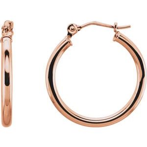 14K Hoop Earrings 2mm wide
