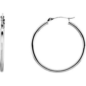 14K Hoop Earrings 2mm wide
