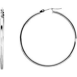 14K Hoop Earrings 2mm wide