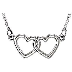 Tiny Posh® Double Heart 16-18" Necklace